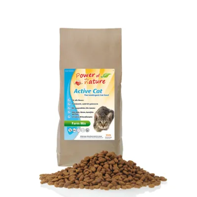 PoN - Active Natural Cat Farm Mix - kurczak, łosoś, jagnięcina, brązowy ryż