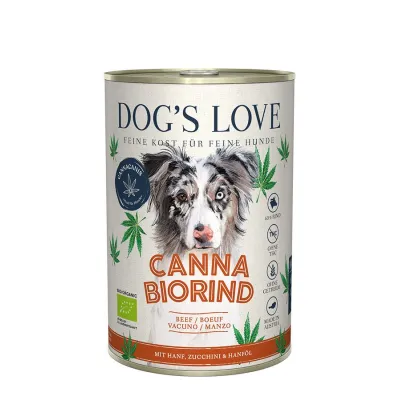 Dogs Love BIO puszka - wołowina z KONOPIAMI