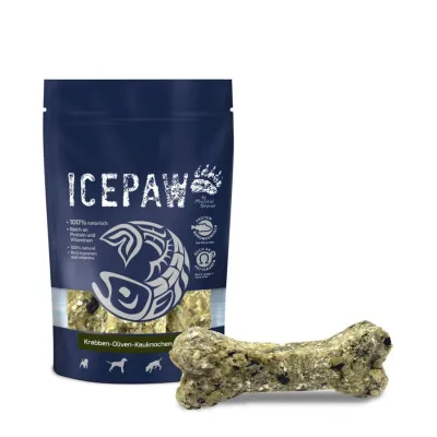 Icepaw kości do żucia z krewetkami, oliwkami i pietruszką Icepaw kości do żucia z krewetkami, oliwkami i pietruszką