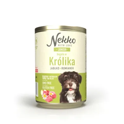 Nekko puszka JUNIOR bogata w królika