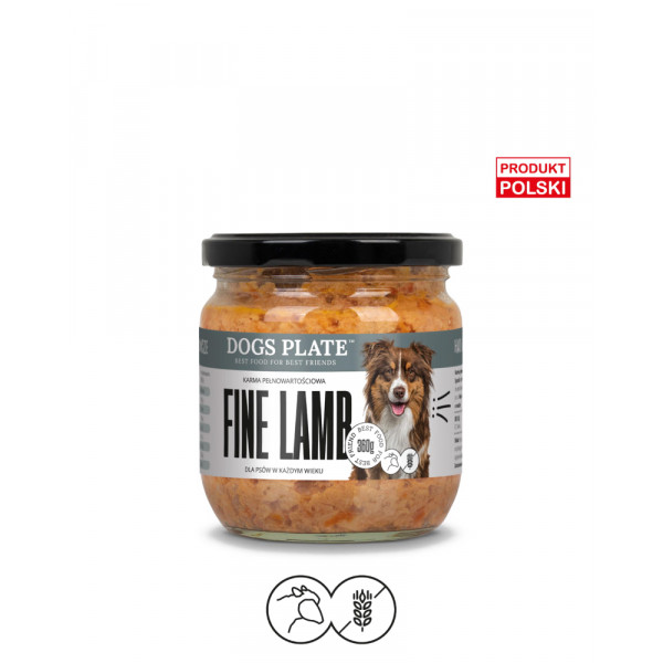 Dogs Plate FINE lamb