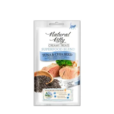 Natural Kitty kremowy przysmak TUŃCZYK i nasiona chia Natural Kitty kremowy przysmak TUŃCZYK i nasiona chia
