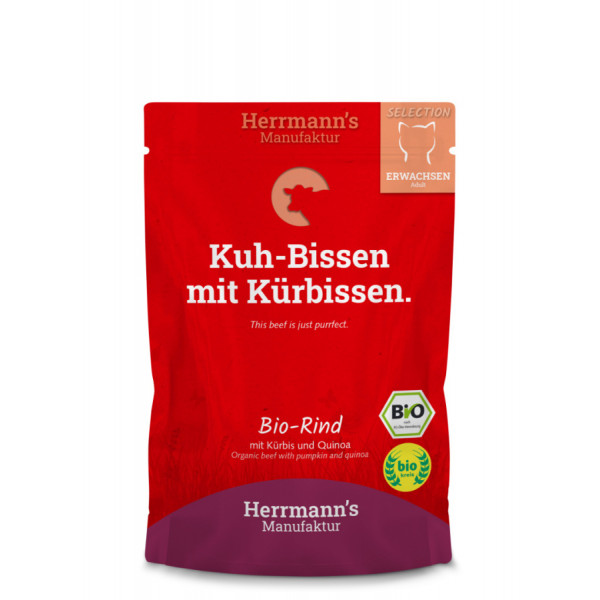 Herrmanns selection cat saszetka - BIO wołowina z dynią