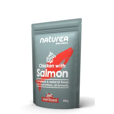 Naturea cat saszetka - kurczak i łosoś
