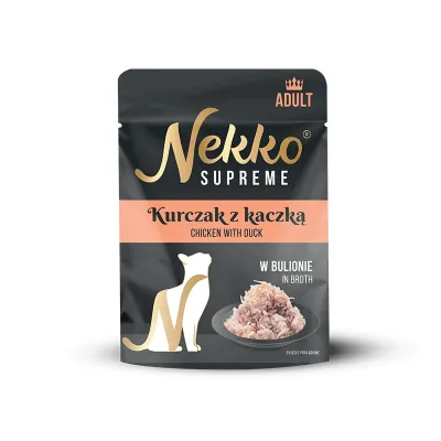 Nekko saszetka KURCZAK z kaczką w bulionie Nekko saszetka KURCZAK z kaczką w bulionie