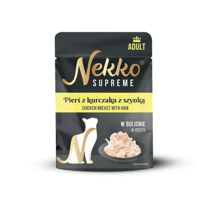 Nekko saszetka pierś KURCZAKA z szynką w bulionie Nekko saszetka pierś KURCZAKA z szynką w bulionie