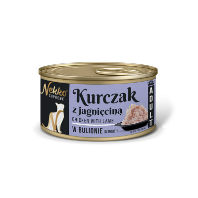 Nekko puszka KURCZAK z jagnięciną w bulionie Nekko puszka KURCZAK z jagnięciną w bulionie