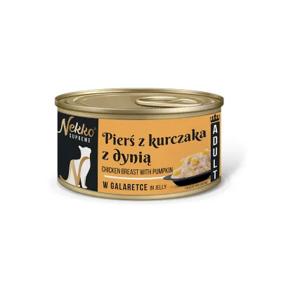 Nekko puszka pierś z KURCZAKA z dynią w galarecie Nekko puszka pierś z KURCZAKA z dynią w galarecie