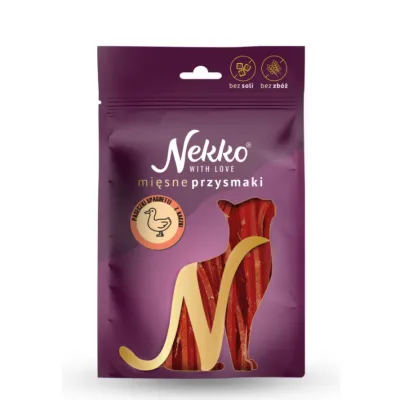 Nekko dla kota kawałki paseczki spaghetti z kaczki