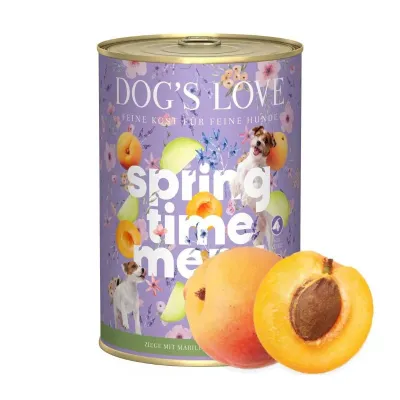 Dogs Love puszka - mięso KOZIE z morelami WIOSENNA EDYCJA