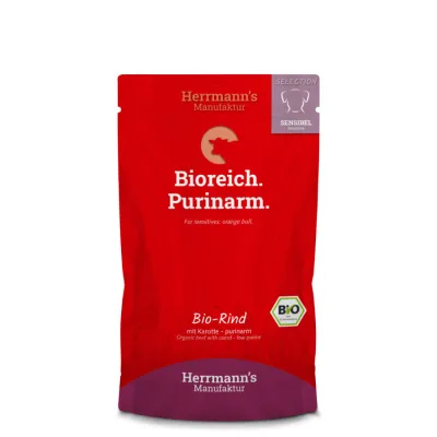 Herrmanns selection dog saszetka - BIO wołowina