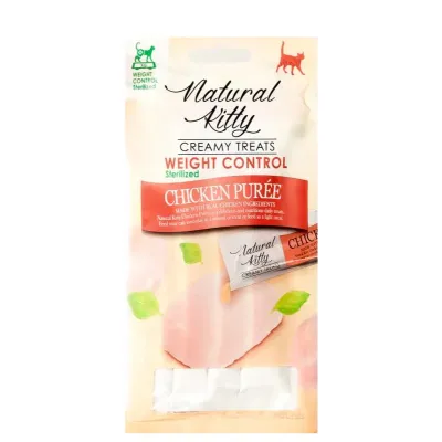 Natural Kitty FUNKCYJNY kremowy przysmak puree z KURCZAKA - kontrola wagi Natural Kitty FUNKCYJNY kremowy przysmak puree z KURCZAKA - kontrola wagi