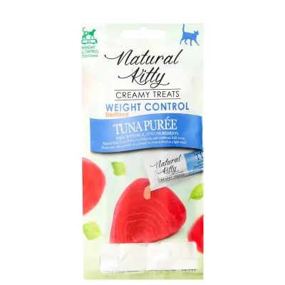 Natural Kitty FUNKCYJNY kremowy przysmak puree z TUŃCZYKA - kontrola wagi Natural Kitty FUNKCYJNY kremowy przysmak puree z TUŃCZYKA - kontrola wagi