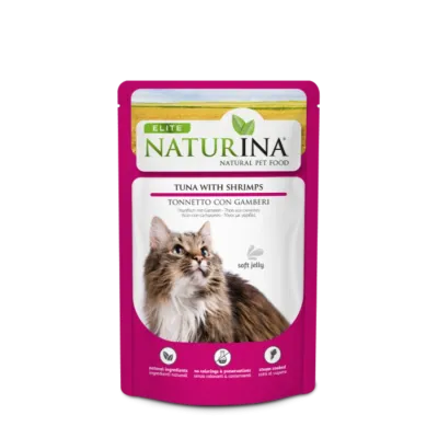 Naturina cat filet z TUŃCZYKA i krewetka w galarecie Naturina cat filet z TUŃCZYKA i krewetka w galarecie