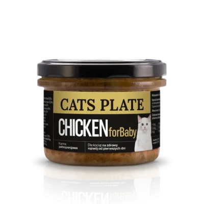 Cats Plate CHICKEN for baby - kurczak dla kociąt