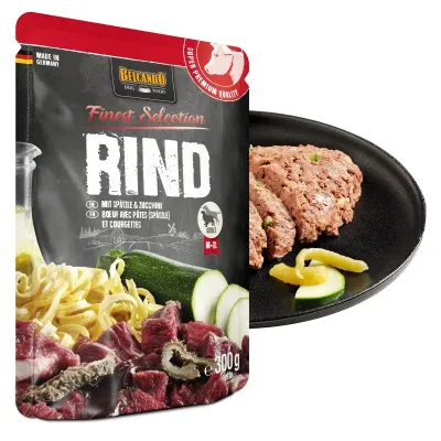 Belcando wołowina z kluskami i cukinią