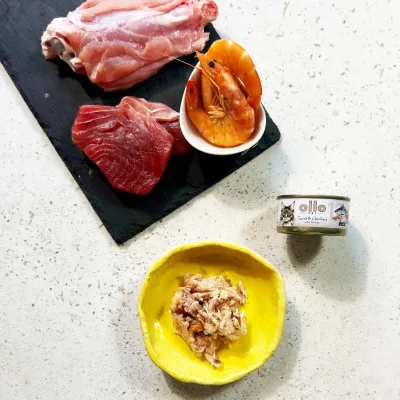 oLLo 12 Tuńczyk z kurczakiem i krewetkami