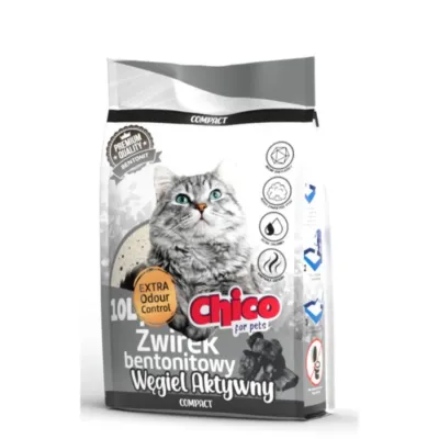 CHICO żwirek bentonitowy z aktywnym węglem