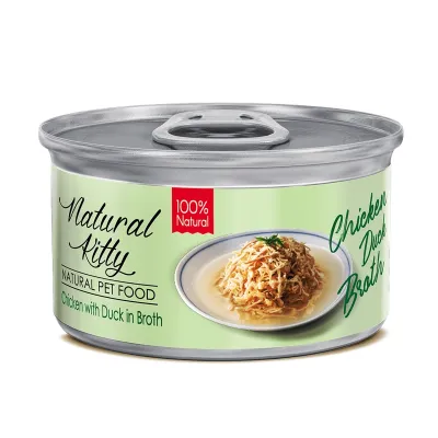 Natural Kitty BROTH puszka KURCZAK z kaczką w bulionie