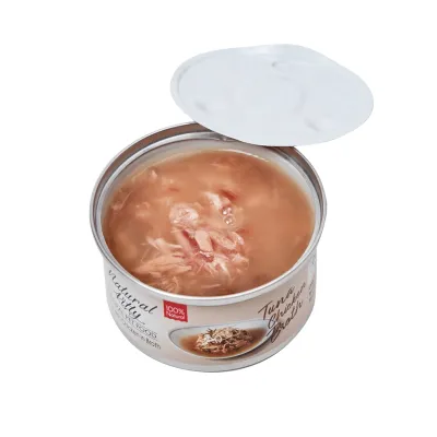 Natural Kitty BROTH puszka TUŃCZYK z kurczakiem w bulionie
