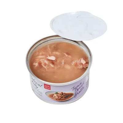 Natural Kitty BROTH puszka TUŃCZYK z kalmarem w bulionie