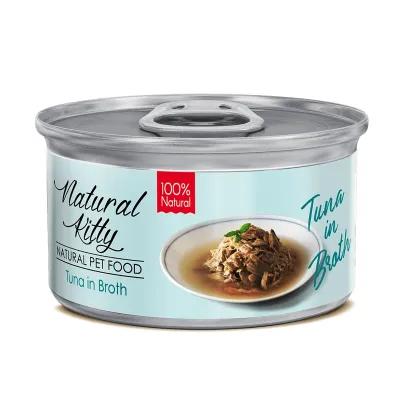 Natural Kitty BROTH puszka TUŃCZYK w bulionie